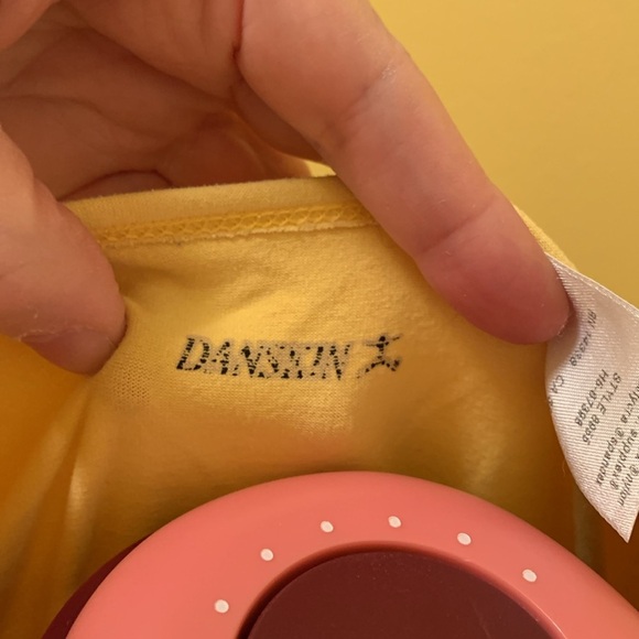 Danskin Yellow Panelled Front Long Sleeve T-Shirt - Picture 7 of 11